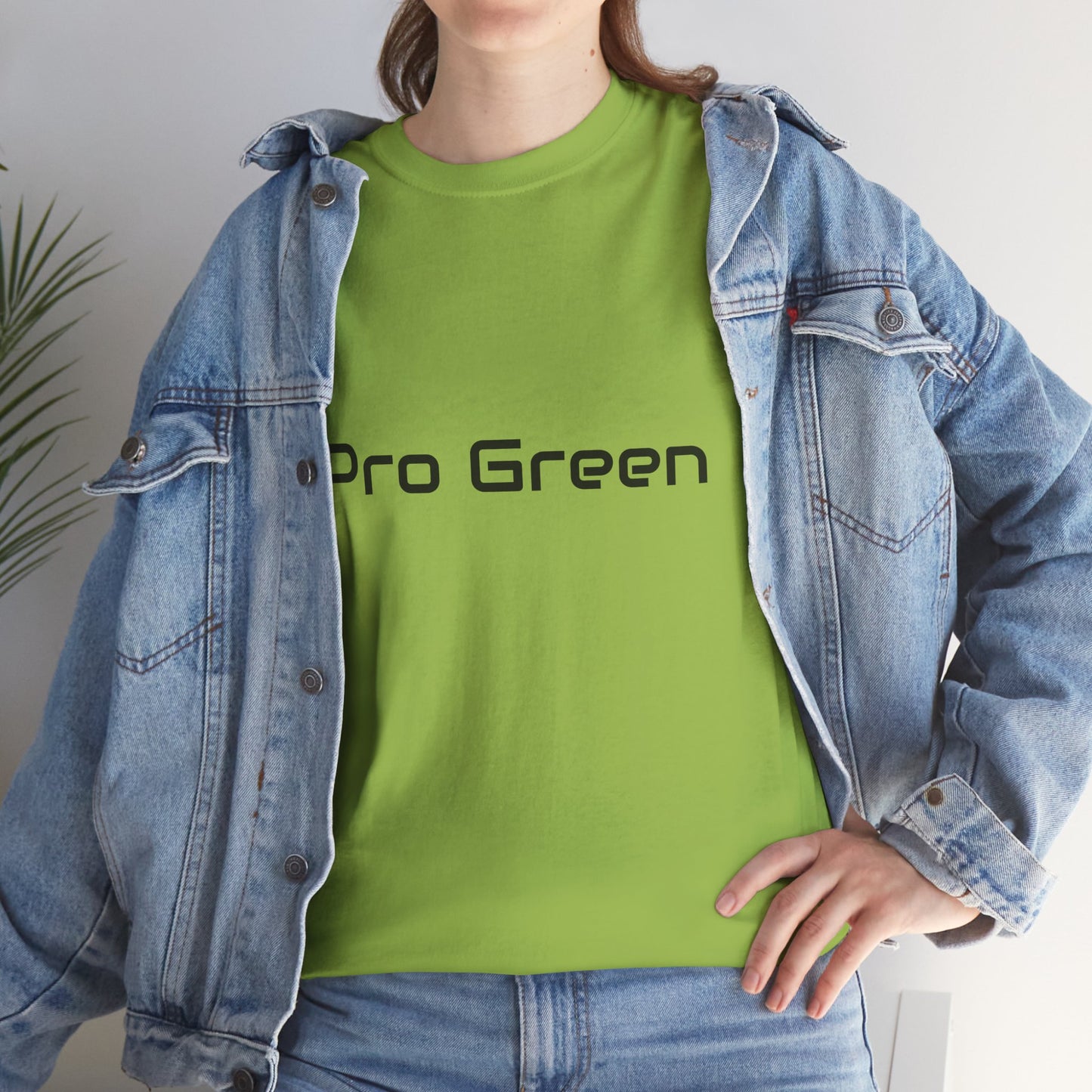 Eco-Friendly Unisex Heavy Cotton Tee - Pro Green & #TreeShirt