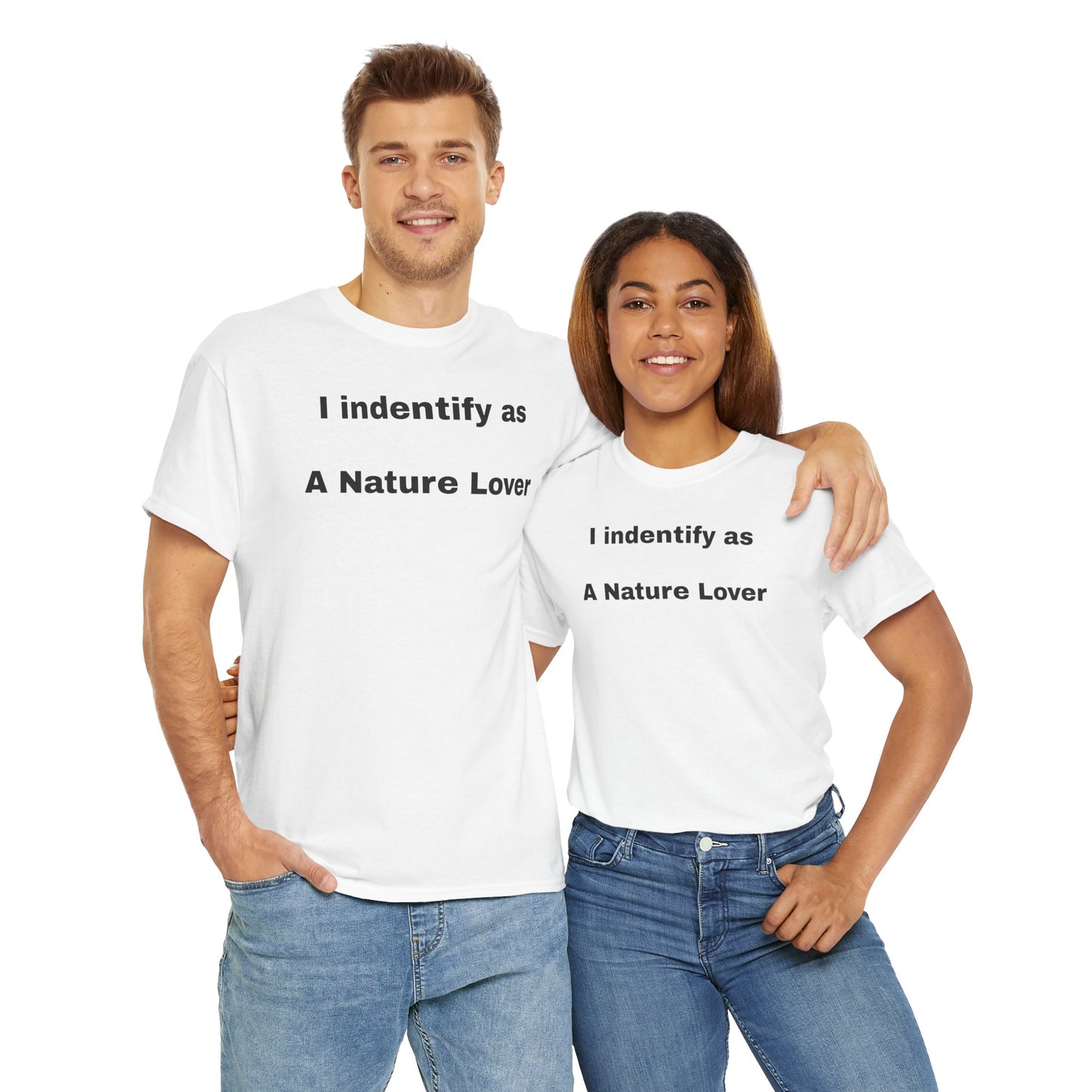 Nature Lover Unisex Heavy Cotton Tee - I Identify As A Nature Lover #TreeShirt