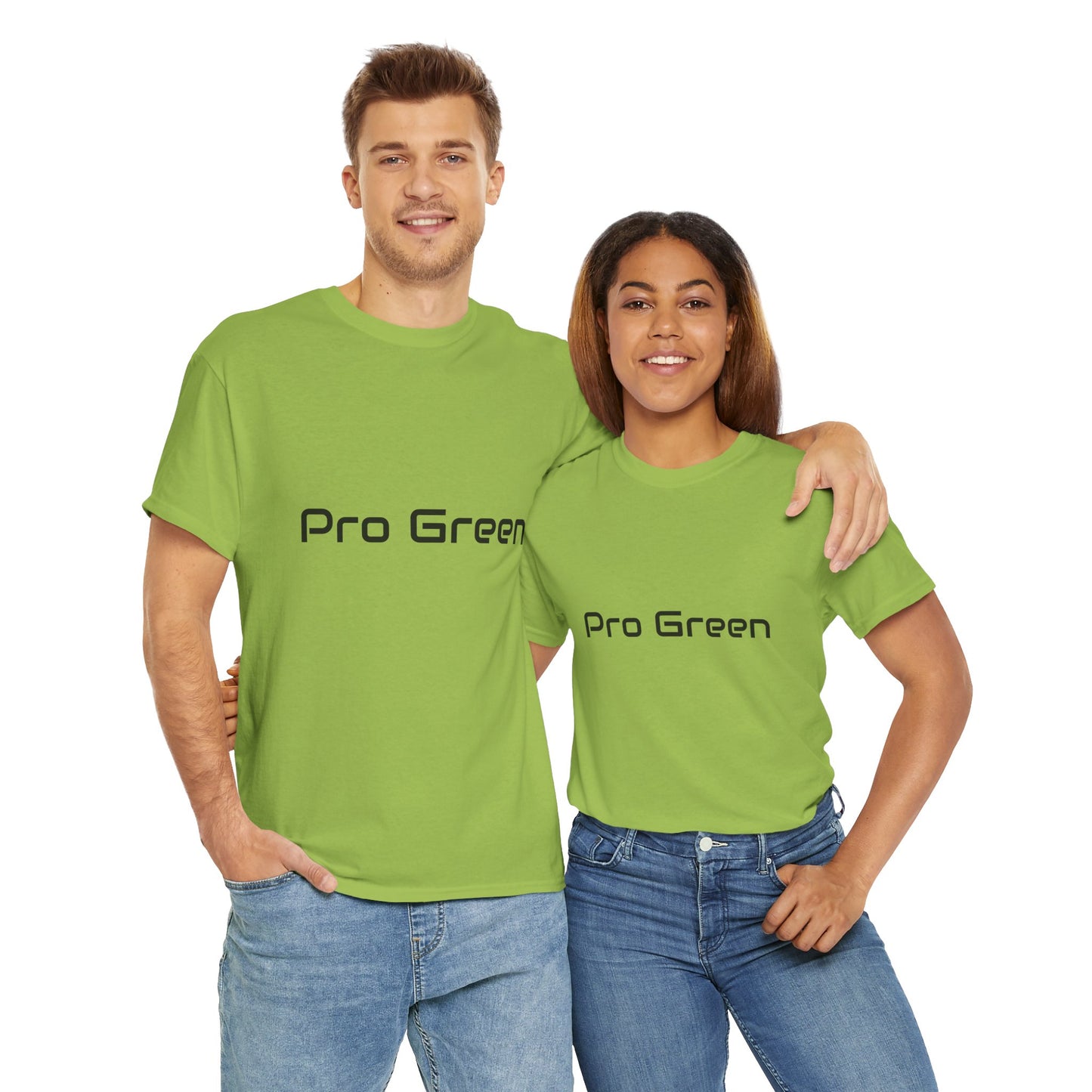 Eco-Friendly Unisex Heavy Cotton Tee - Pro Green & #TreeShirt