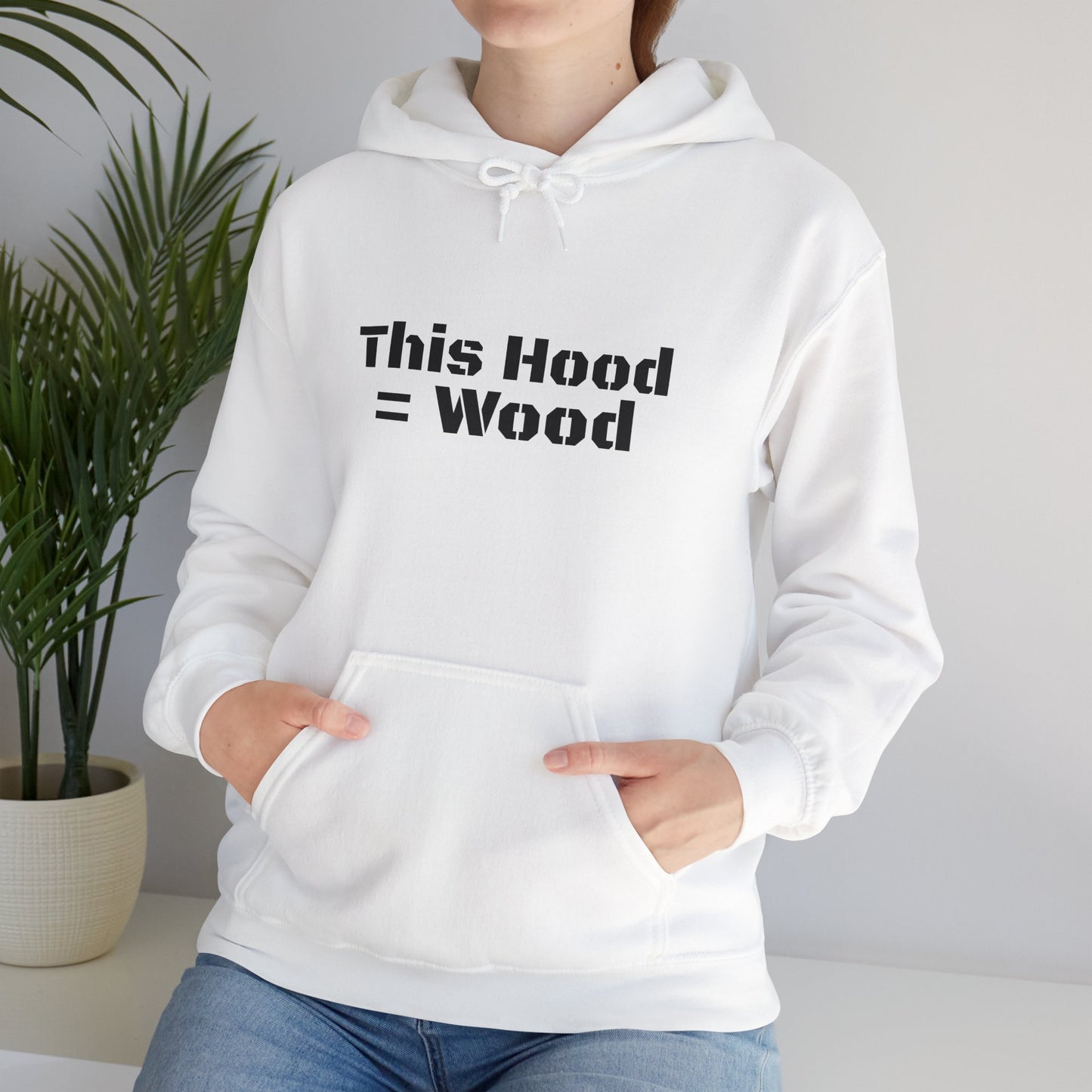 Cozy Unisex Heavy Blend™ Hooded Sweatshirt 'This Hod = Wood' - Perfect for Relaxing at Home or Casual Outings